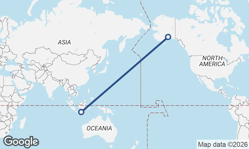 Anchorage to Surabaya