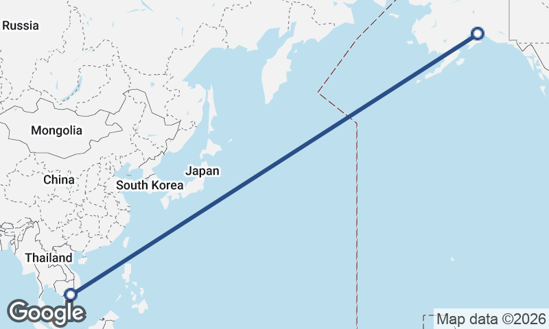 Anchorage to Ho Chi Minh City