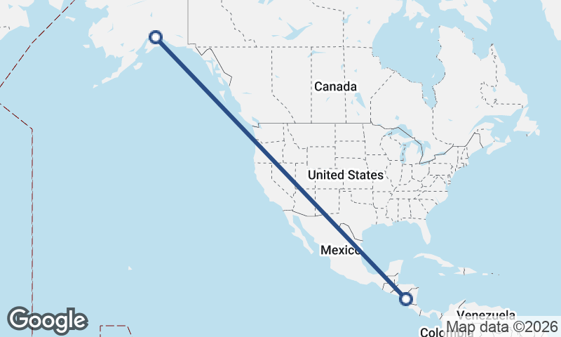 Anchorage to Managua