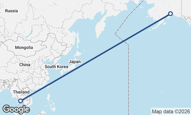 Anchorage to Bangkok