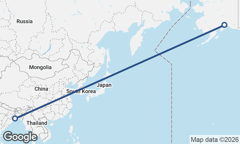 Anchorage to Kolkata