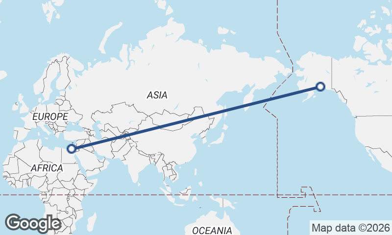 Anchorage to Port Said