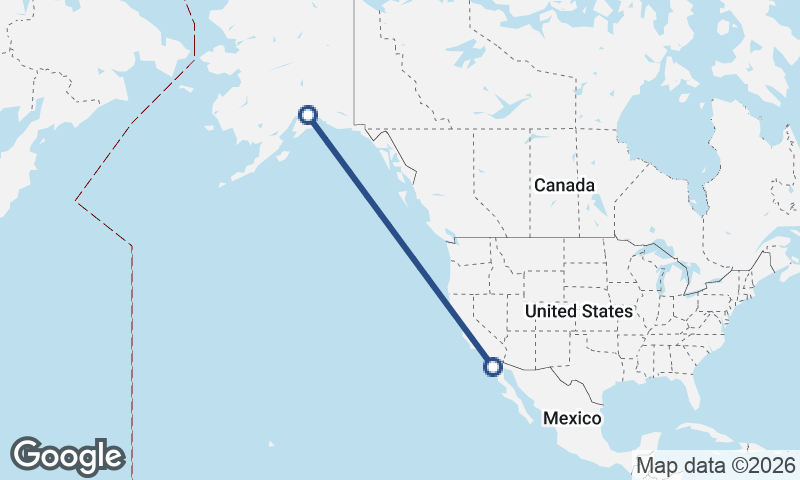 Anchorage to Ensenada