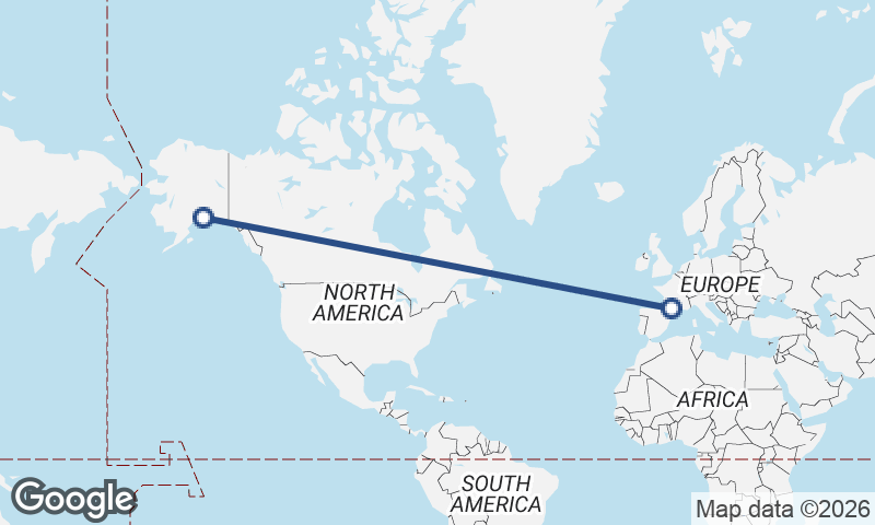 Anchorage to Toulouse
