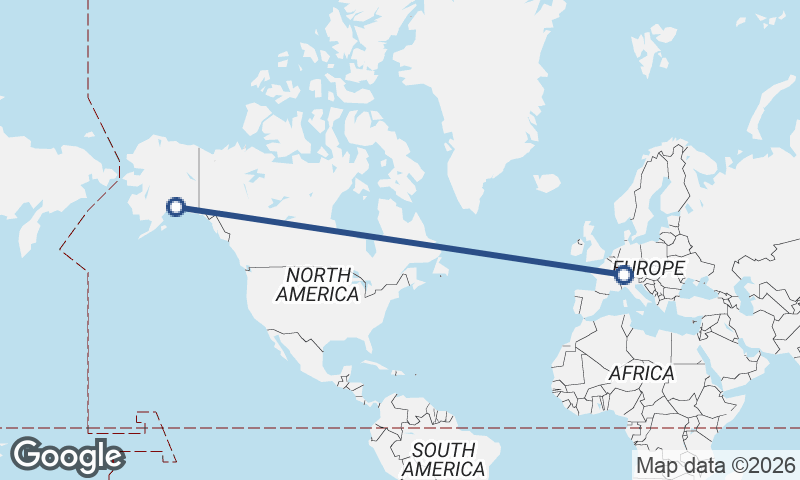 Anchorage to Zürich