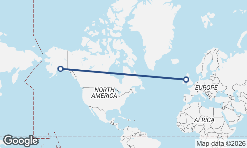 Anchorage to Belfast