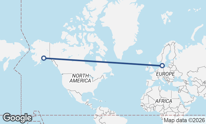 Anchorage to Copenhagen