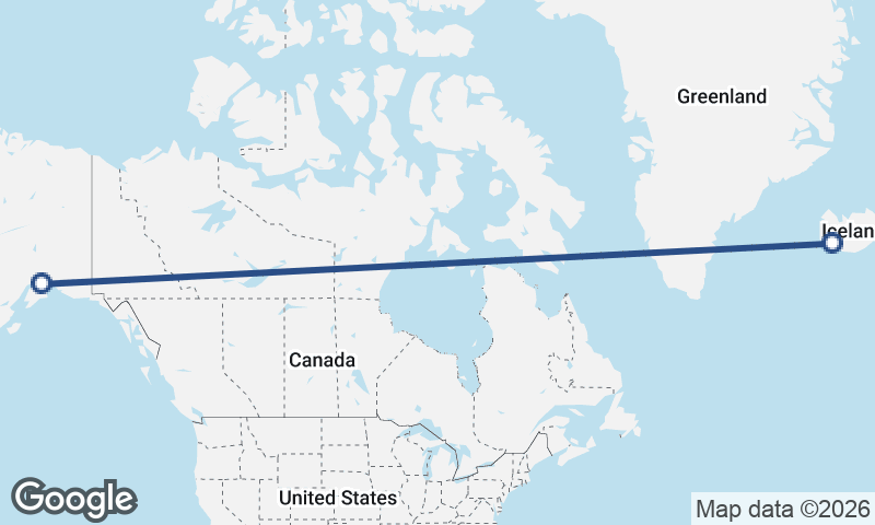 Anchorage to Reykjavík