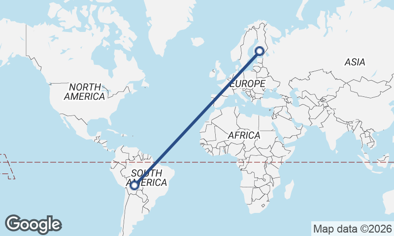 Finland to Bolivia
