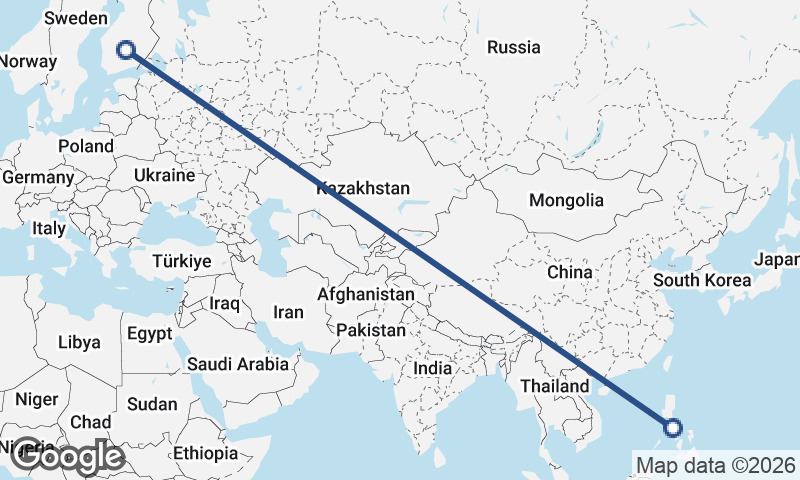 Finland to Philippines