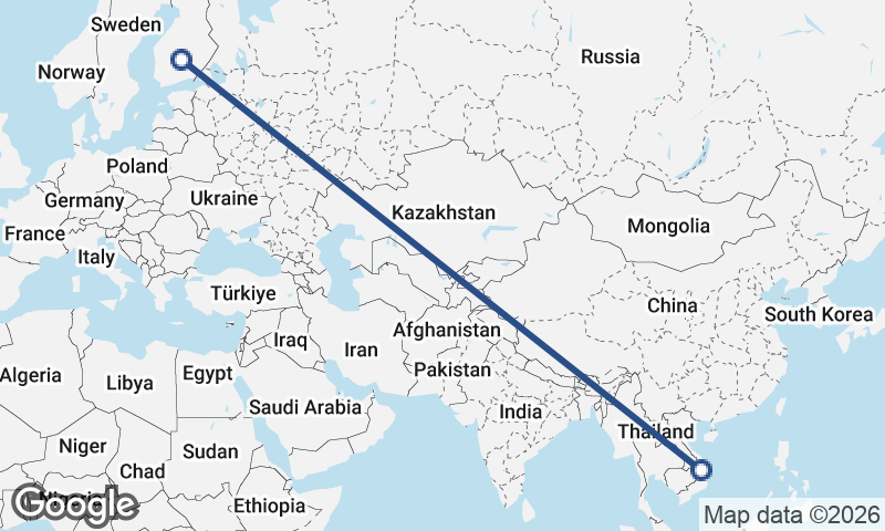 Finland to Vietnam