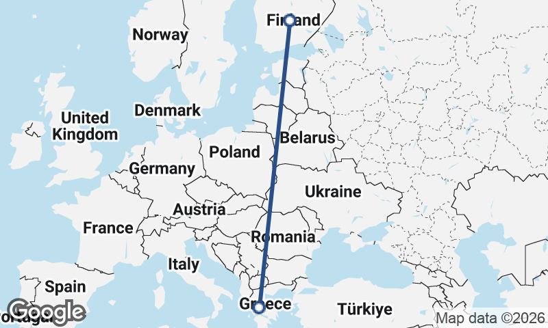 Finland to Greece