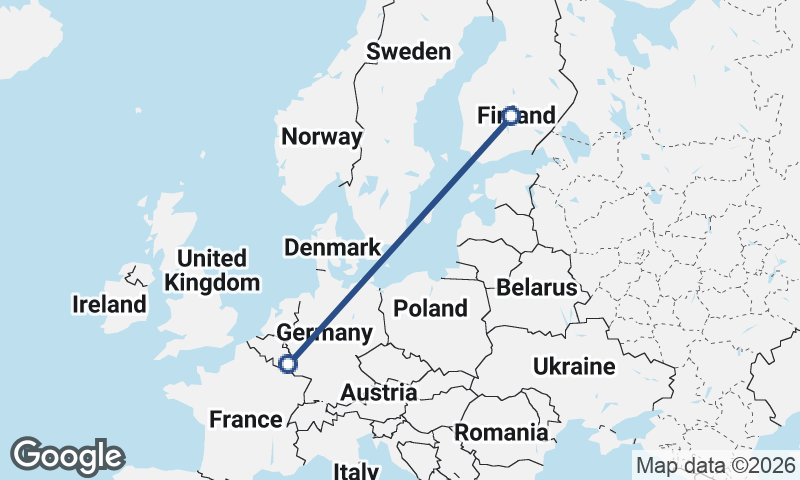 Finland to Luxembourg