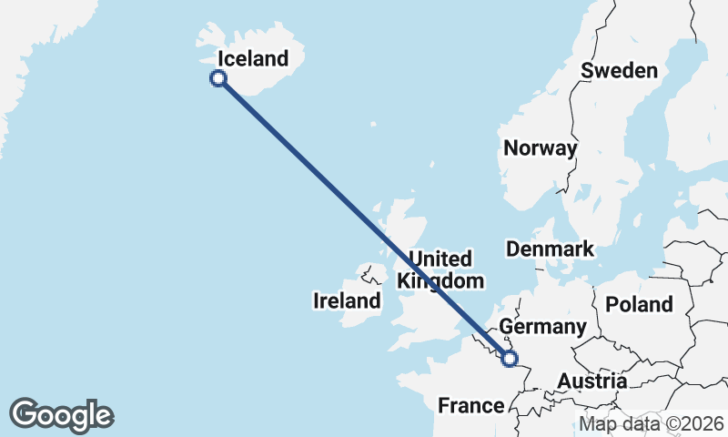 Reykjavík to Luxembourg City