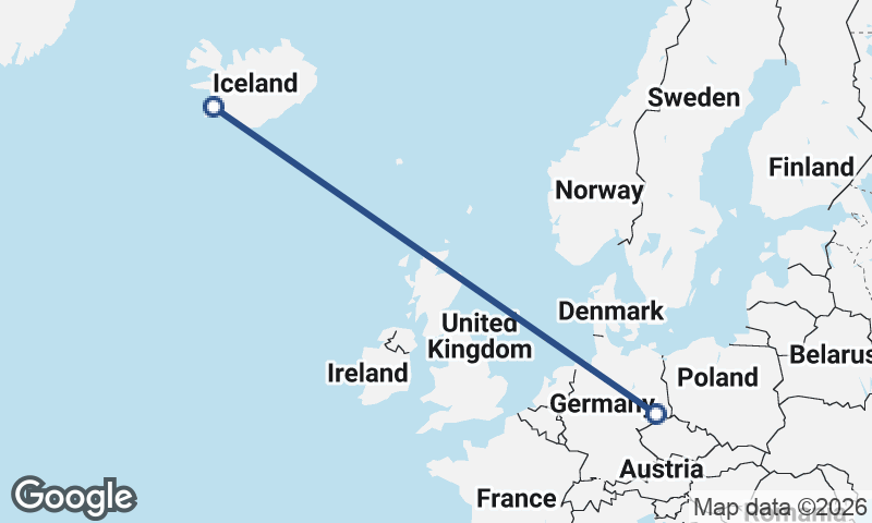Reykjavík to Dresden