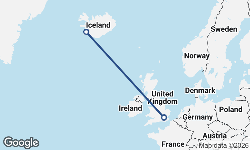 Reykjavík to London