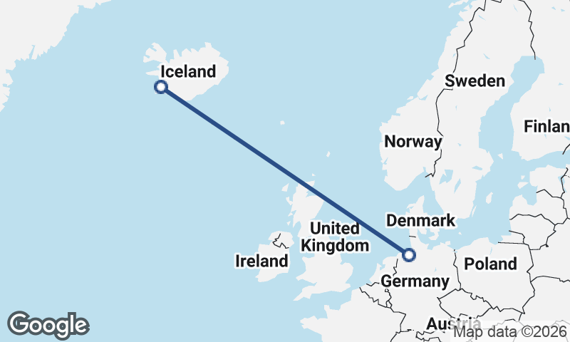 Reykjavík to Bremerhaven