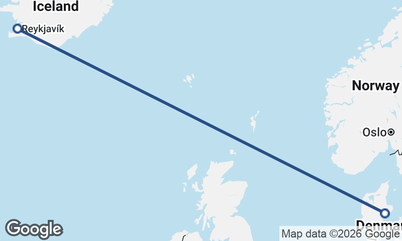 Reykjavík to Aarhus