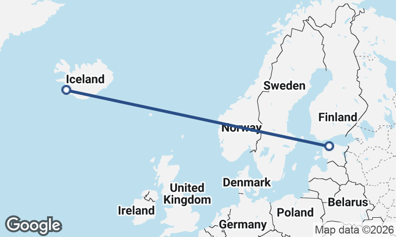 Reykjavík to Tallinn