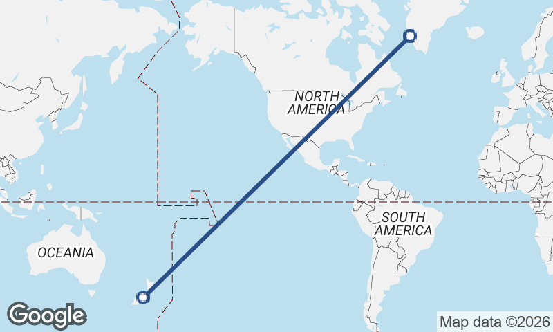 Nuuk to Christchurch