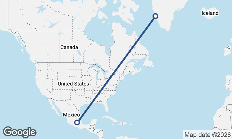 Nuuk to Mexico City