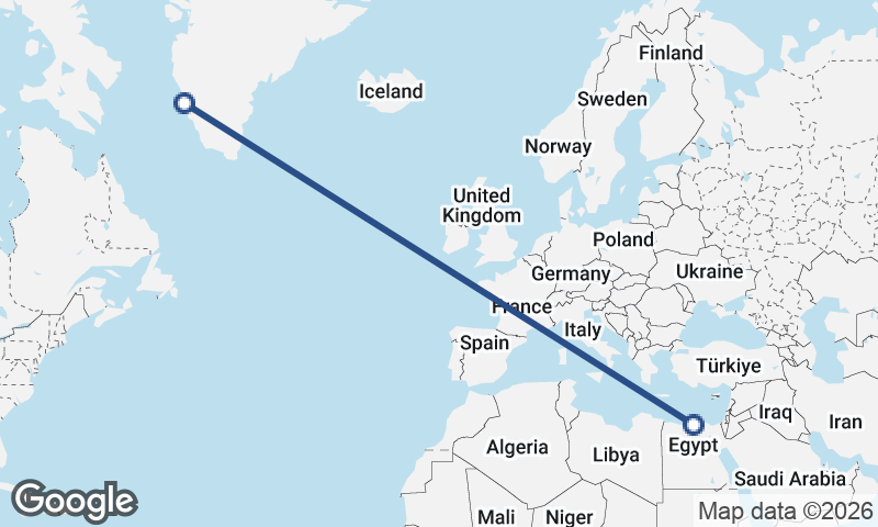 Nuuk to Alexandria