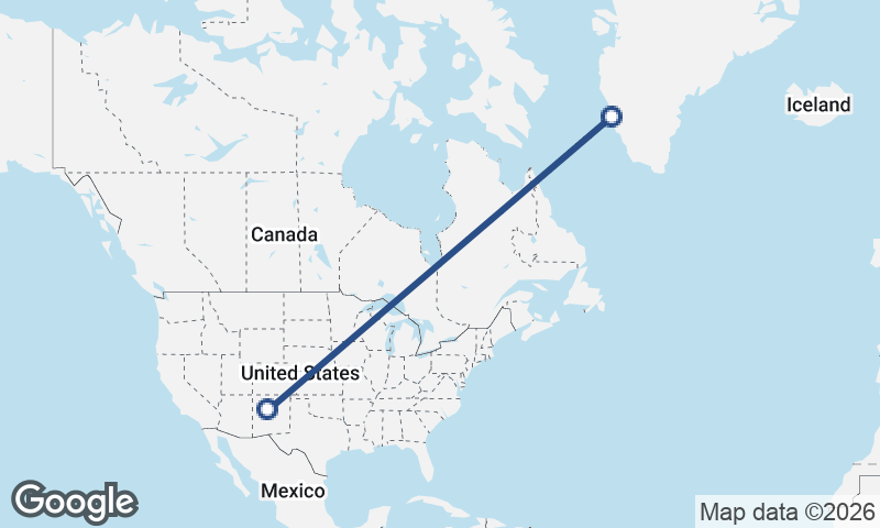 Nuuk to Albuquerque