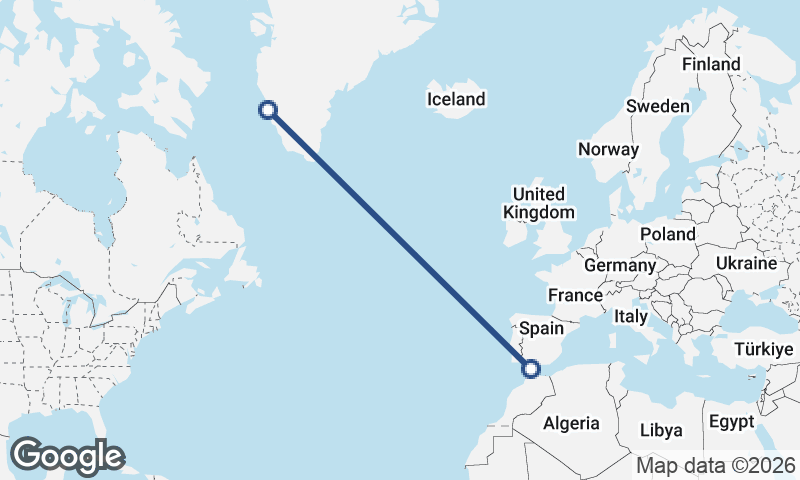 Nuuk to Algeciras