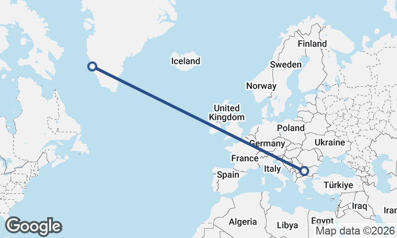 Nuuk to Sofia