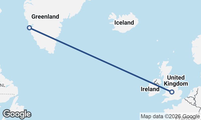 Nuuk to Birmingham