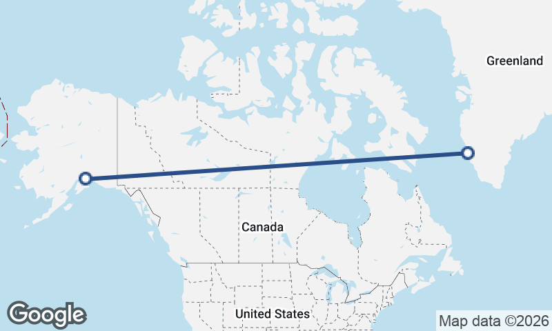 Nuuk to Anchorage