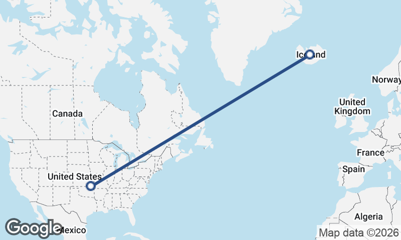Iceland to United States