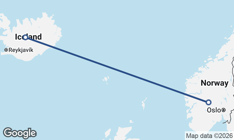 Iceland to Norway