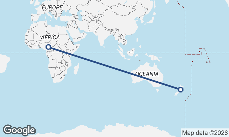 Cameroon to New Zealand