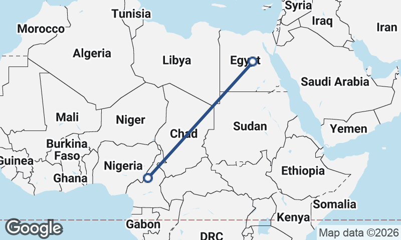 Cameroon to Egypt