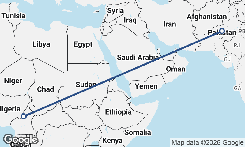 Cameroon to Pakistan