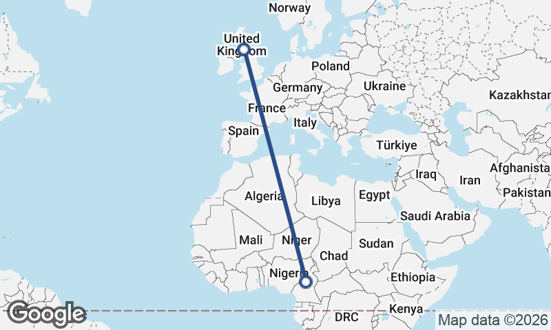 Cameroon to United Kingdom