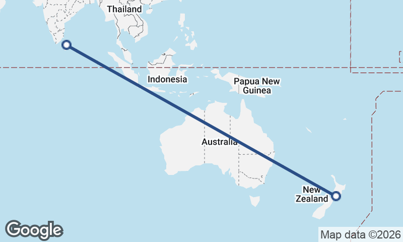 Sri Lanka to New Zealand