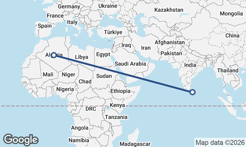 Sri Lanka to Algeria