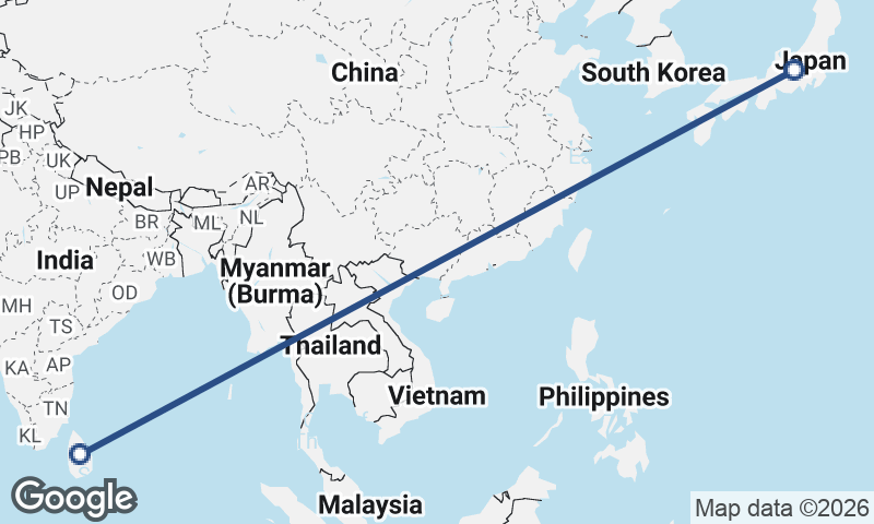 Sri Lanka to Japan