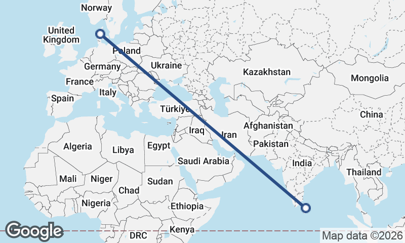 Sri Lanka to Denmark