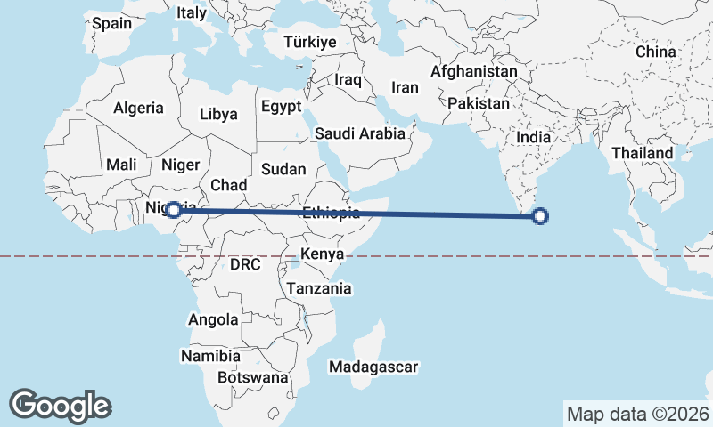 Sri Lanka to Nigeria