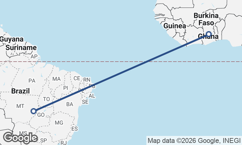 Ghana to Brazil