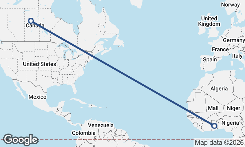 Ghana to Canada