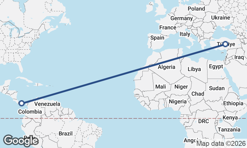 Panama to Turkey