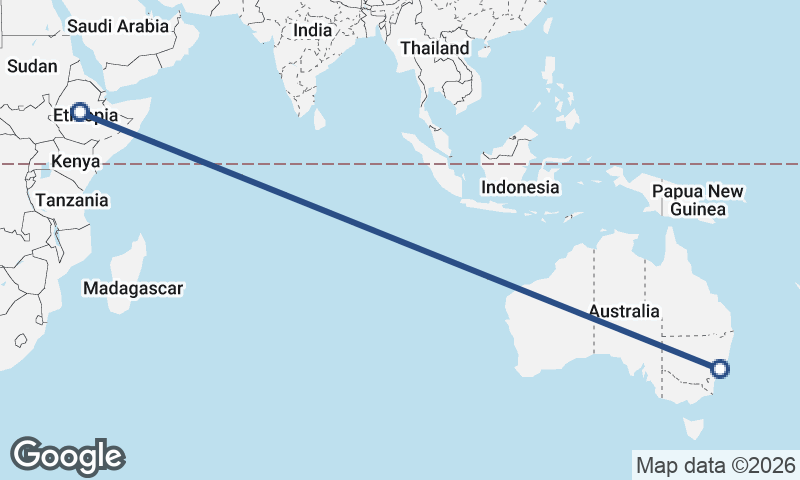 Addis Ababa to Sydney