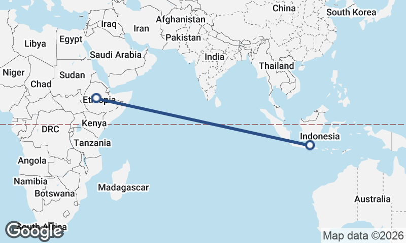 Addis Ababa to Surabaya