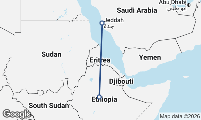 Addis Ababa to Jeddah