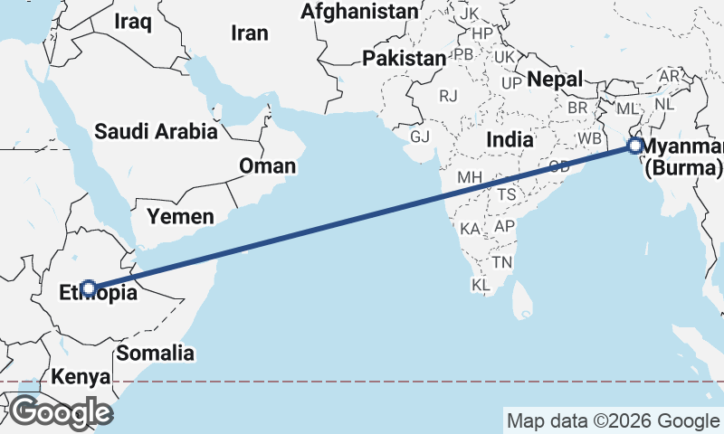 Addis Ababa to Chittagong