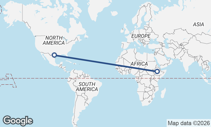Addis Ababa to San Antonio